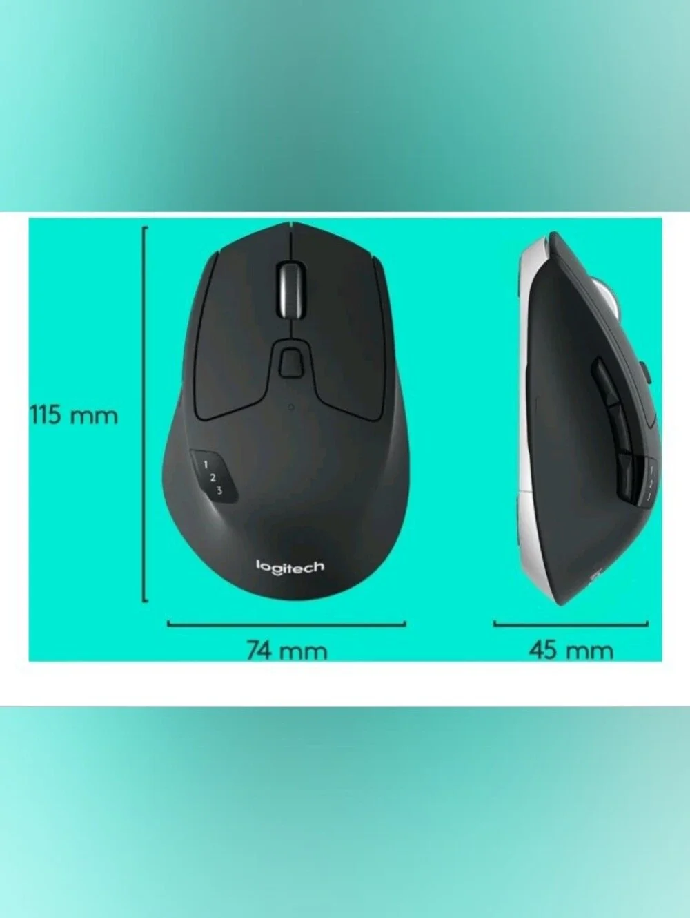 Logitech M720 Wireless Triathlon Bluetooth Mouse , Long Battery Life Black New